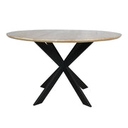 Eettafel Eiken eettafel Ferris Rond 110 cm Naturel 110x110x76 cm-Eettafels-Starfurn