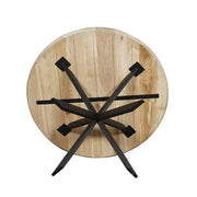 Eettafel Eiken eettafel Ferris Rond 110 cm Naturel 110x110x76 cm-Eettafels-Starfurn