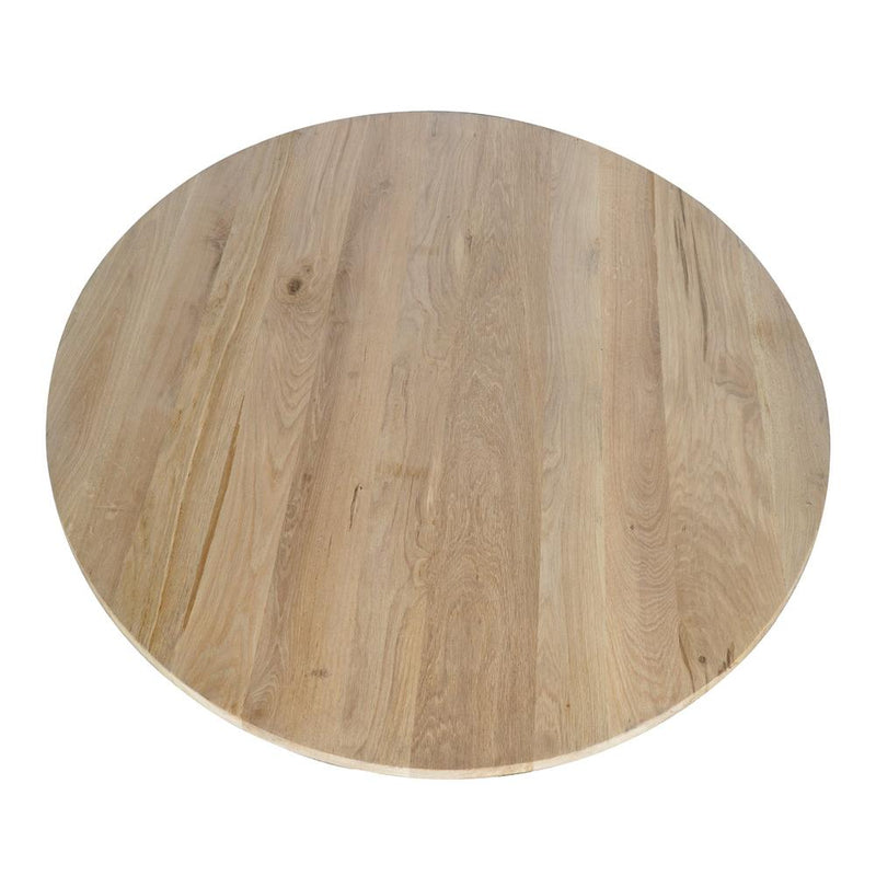 Eettafel Eiken eettafel Ferris Rond 110 cm Naturel 110x110x76 cm-Eettafels-Starfurn
