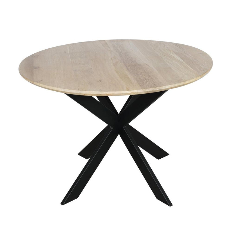Eettafel Eiken eettafel Ferris Rond 110 cm Naturel 110x110x76 cm-Eettafels-Starfurn