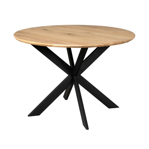 Eettafel Eiken eettafel Ferris Rond 110 cm Naturel 110x110x76 cm-Eettafels-Starfurn