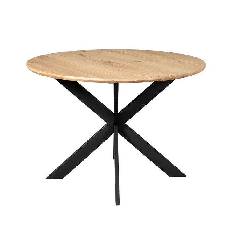 Eettafel Eiken eettafel Ferris Rond 110 cm Naturel 110x110x76 cm-Eettafels-Starfurn