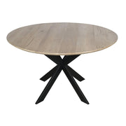 Eettafel Eiken eettafel Ferris Rond 110 cm Naturel 110x110x76 cm-Eettafels-Starfurn