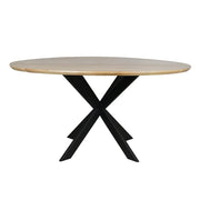 Eettafel Eiken eettafel Ferris Rond 110 cm Naturel 110x110x76 cm-Eettafels-Starfurn