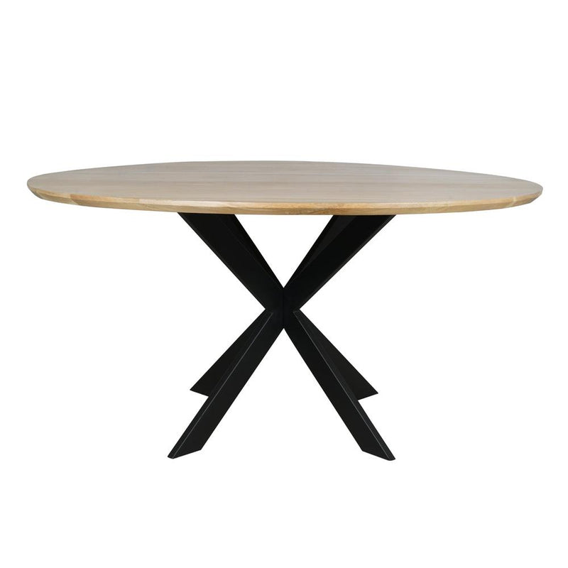 Eettafel Eiken eettafel Ferris Rond 110 cm Naturel 110x110x76 cm-Eettafels-Starfurn