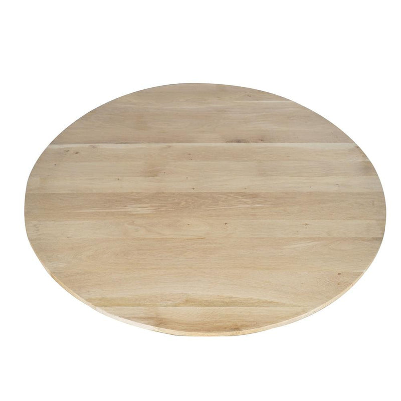Eettafel Eiken eettafel Ferris Rond 110 cm Naturel 110x110x76 cm-Eettafels-Starfurn