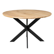 Eettafel Eiken eettafel Ferris Rond 130 cm Naturel 130x130x76 cm-Eettafels-Starfurn