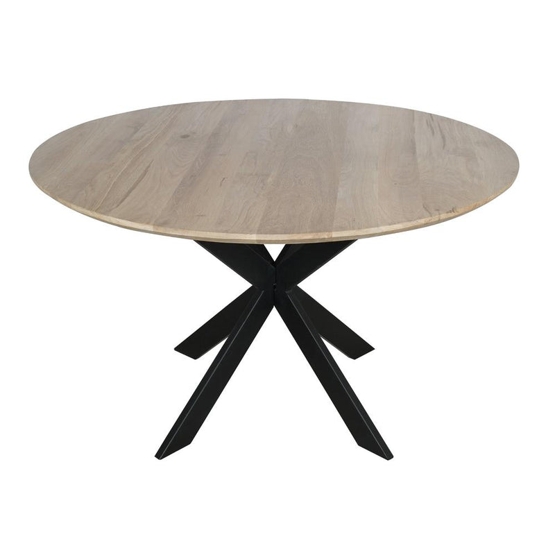 Eettafel Eiken eettafel Ferris Rond 130 cm Naturel 130x130x76 cm-Eettafels-Starfurn