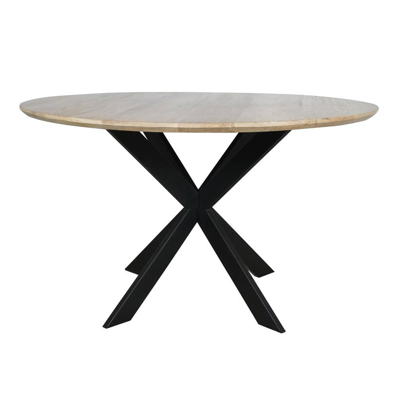 Eettafel Eiken eettafel Ferris Rond 130 cm Naturel 130x130x76 cm-Eettafels-Starfurn