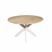 Eettafel Eiken eettafel Ferris Rond 130 cm Naturel Poot Zand-Eettafels-Starfurn