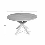 Eettafel Eiken eettafel Ferris Rond 130 cm Naturel Poot Zand-Eettafels-Starfurn