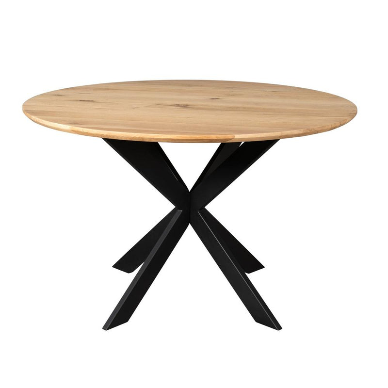 Eettafel Eiken eettafel Ferris Rond 150 cm Naturel 150x150x76 cm-Eettafels-Starfurn