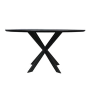 Eettafel Eiken eettafel Ferris Rond 150 cm Zwart 150x150x76 cm-Eettafels-Starfurn