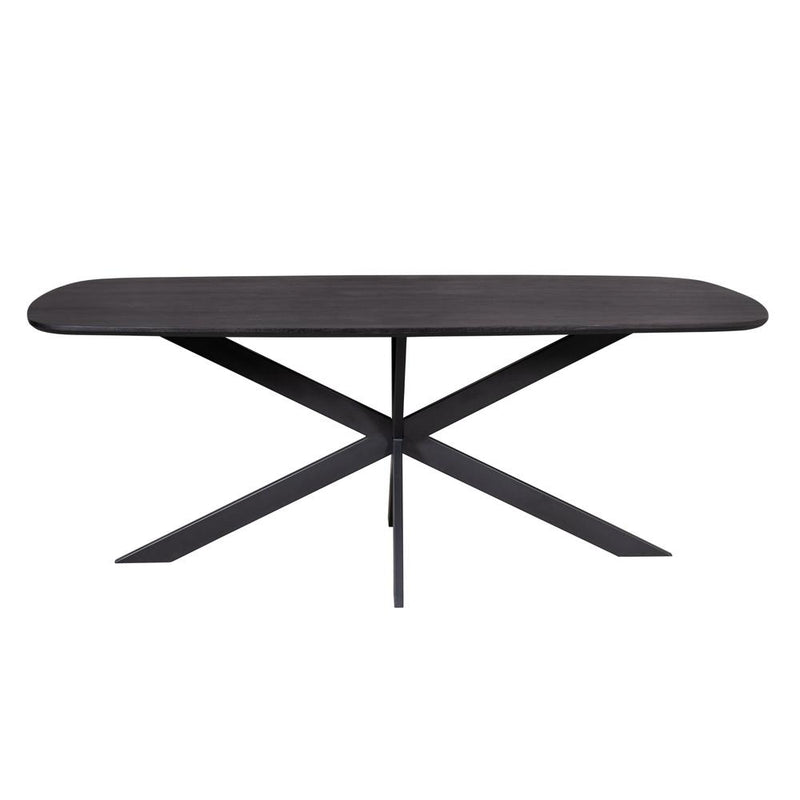 Eettafel Elegance Zwart Deens ovaal 200x100 cm-Eettafels-Starfurn