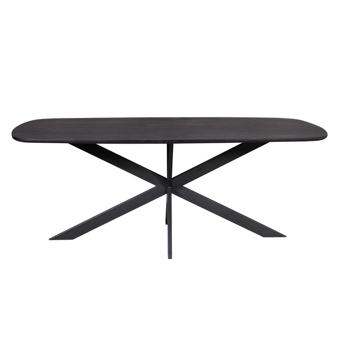 Eettafel Elegance Zwart - Deens ovaal - 200x100 cm-Eettafels-Starfurn