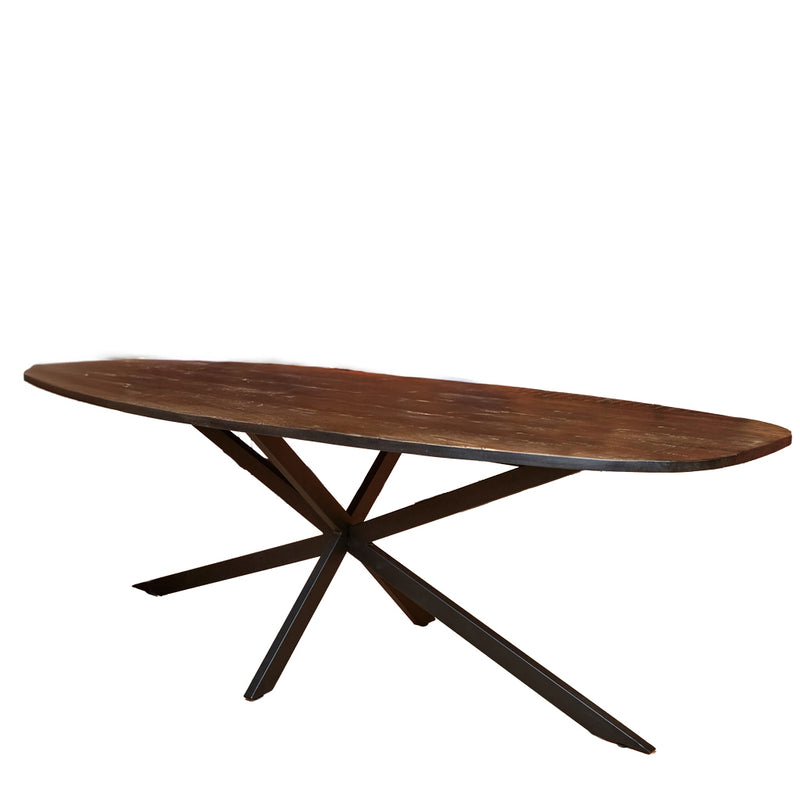 Eettafel Elegance Zwart Deens ovaal 240x110 cm-Eettafels-Starfurn
