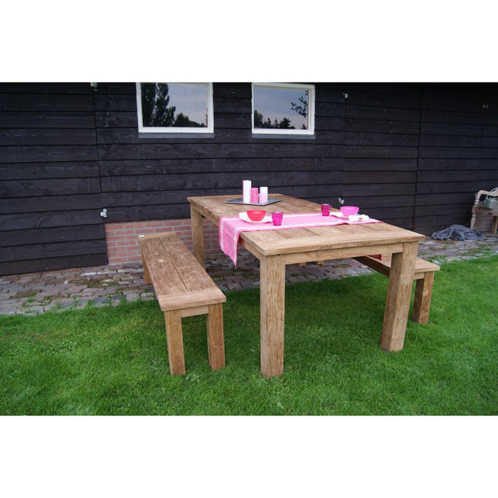 Eettafel Evoy Teakhout Naturel hout 240x100 cm-Eettafels-Livingfurn