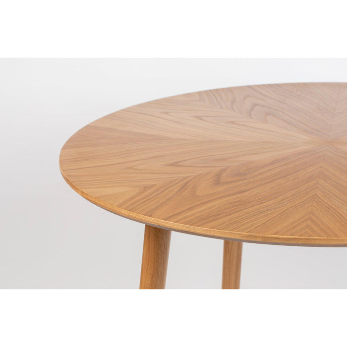 Eettafel Fabio 100 Eikenfineer Naturel Ø100x75 cm-Eettafels-Creating Home