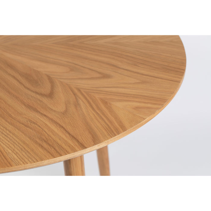 Eettafel Fabio 100 Eikenfineer Naturel Ø100x75 cm-Eettafels-Creating Home