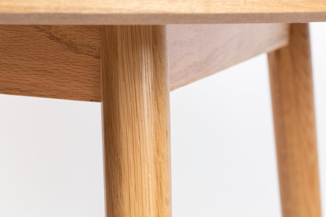 Eettafel Fabio 100 Eikenfineer Naturel Ø100x75 cm-Eettafels-Creating Home