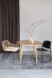 Eettafel Fabio 100 Eikenfineer Naturel Ø100x75 cm-Eettafels-Creating Home