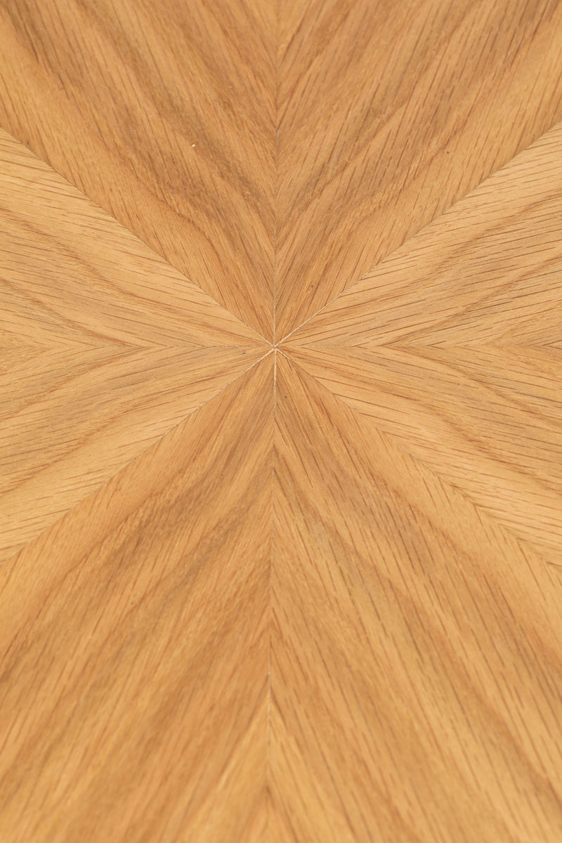Eettafel Fabio 100 Eikenfineer Naturel Ø100x75 cm-Eettafels-Creating Home