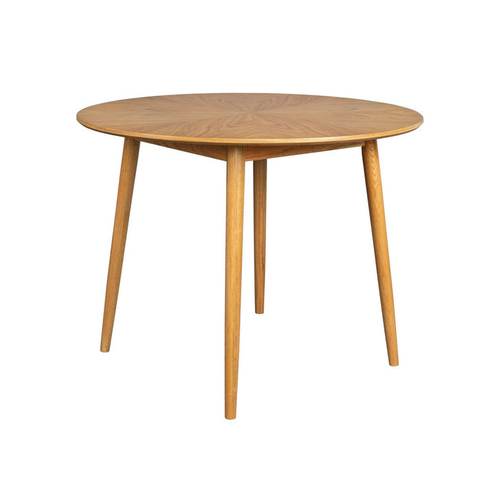 Eettafel Fabio 100 Eikenfineer Naturel Ø100x75 cm-Eettafels-Creating Home