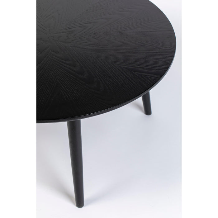 Eettafel Fabio 100 Eikenfineer Zwart Ø100x75 cm-Eettafels-Creating Home