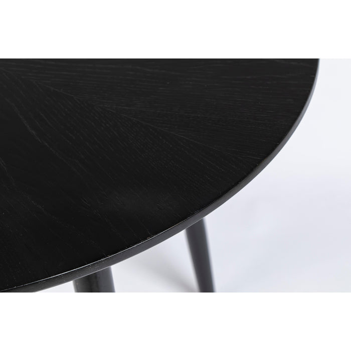 Eettafel Fabio 100 Eikenfineer Zwart Ø100x75 cm-Eettafels-Creating Home