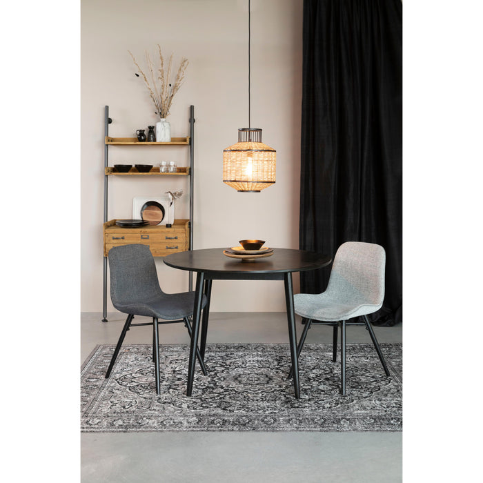 Eettafel Fabio 100 Eikenfineer Zwart Ø100x75 cm-Eettafels-Creating Home