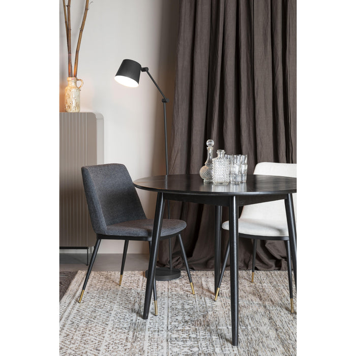 Eettafel Fabio 100 Eikenfineer Zwart Ø100x75 cm-Eettafels-Creating Home