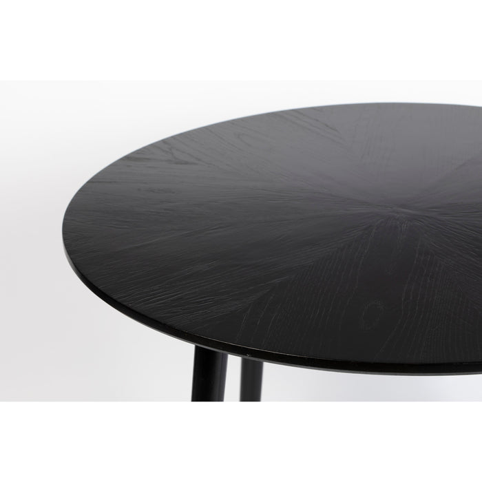 Eettafel Fabio 100 Eikenfineer Zwart Ø100x75 cm-Eettafels-Creating Home
