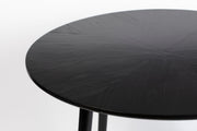 Eettafel Fabio 100 Eikenfineer Zwart Ø100x75 cm-Eettafels-Creating Home