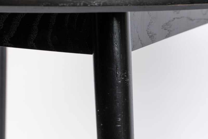 Eettafel Fabio 100 Eikenfineer Zwart Ø100x75 cm-Eettafels-Creating Home