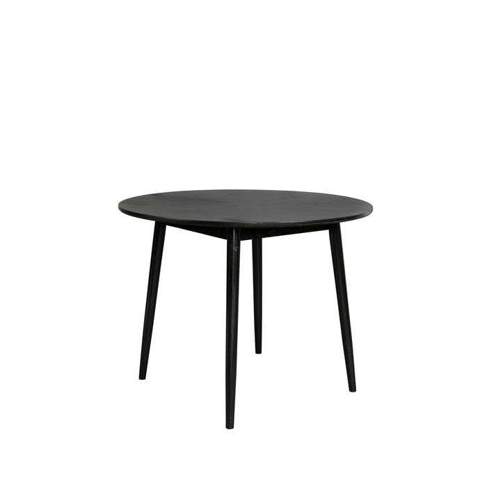 Eettafel Fabio 100 Eikenfineer Zwart Ø100x75 cm-Eettafels-Creating Home