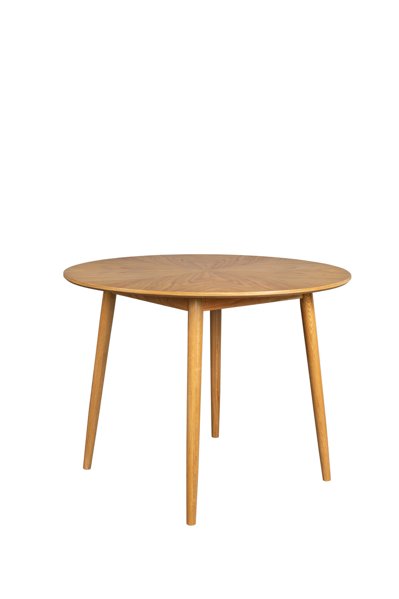 Eettafel Fabio 120 Eikenfineer Naturel Ø120x75 cm-Eettafels-Creating Home