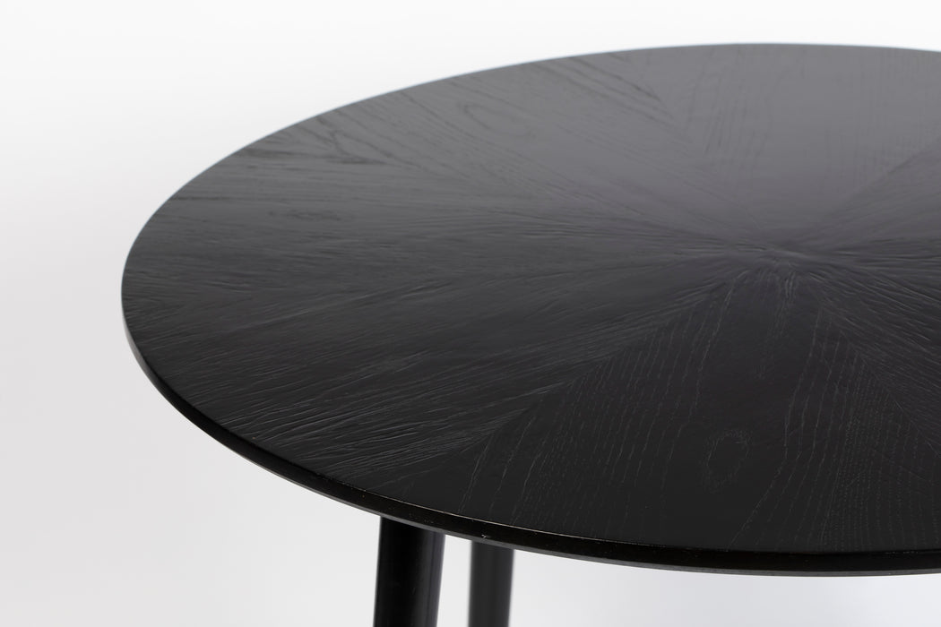 Eettafel Fabio 120 Eikenfineer Zwart Ø120x75 cm-Eettafels-Creating Home