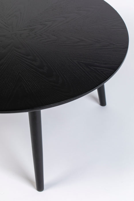 Eettafel Fabio 120 Eikenfineer Zwart Ø120x75 cm-Eettafels-Creating Home