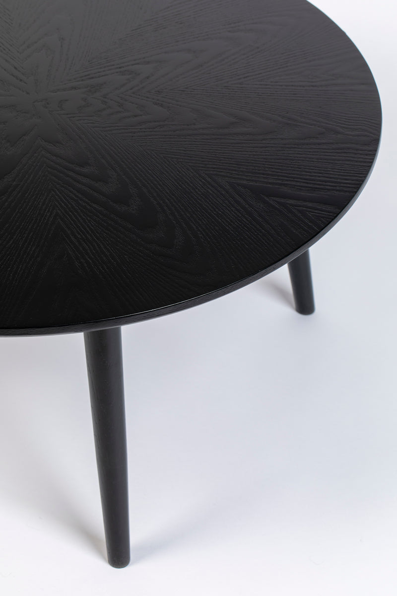 Eettafel Fabio 120 Eikenfineer Zwart Ø120x75 cm-Eettafels-Creating Home
