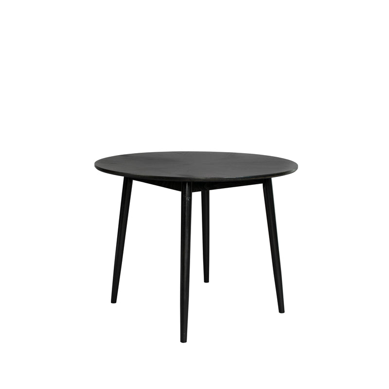 Eettafel Fabio 120 Eikenfineer Zwart Ø120x75 cm-Eettafels-Creating Home