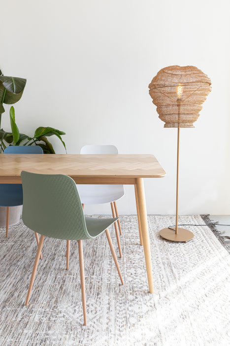 Eettafel Fabio 160x80 Eikenfineer Naturel 80x160 cm-Eettafels-Creating Home