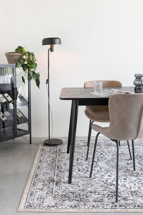 Eettafel Fabio 160x80 Eikenfineer Zwart 80x160 cm-Eettafels-Creating Home