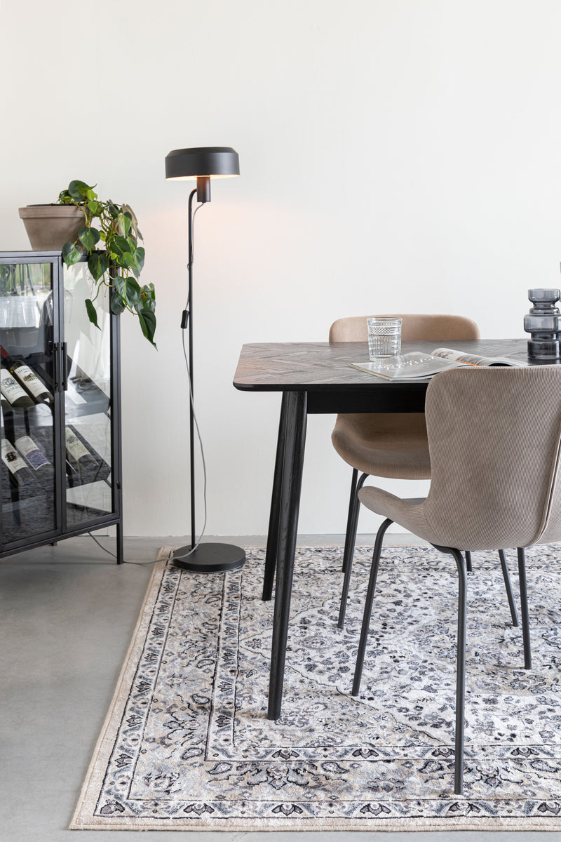 Eettafel Fabio 160x80 Eikenfineer Zwart 80x160 cm-Eettafels-Creating Home