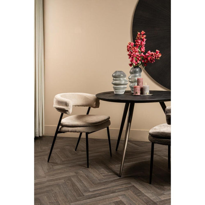 Eettafel Fieron Zwart 110x108 cm-Eettafels-PTMD