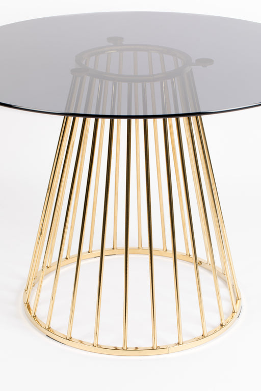 Eettafel Floris Glass Goud 104x104 cm-Eettafels-Creating Home