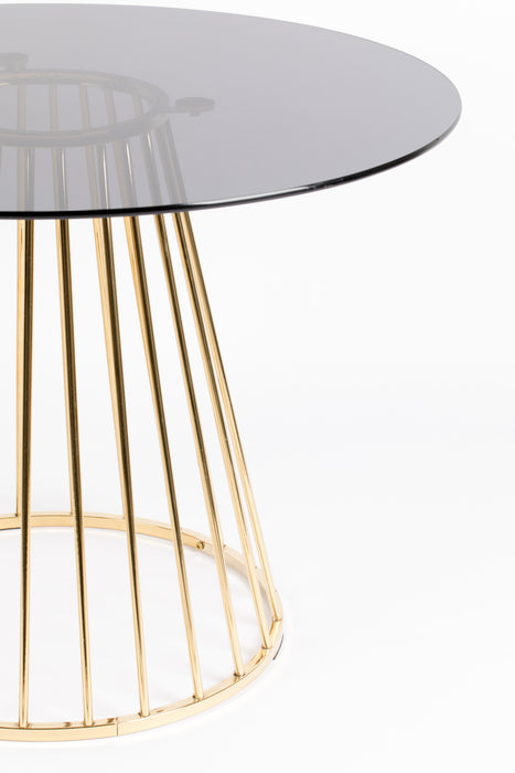 Eettafel Floris Glass Goud 104x104 cm-Eettafels-Creating Home