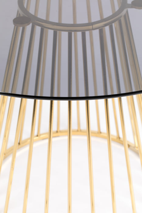 Eettafel Floris Glass Goud 104x104 cm-Eettafels-Creating Home