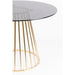 Eettafel Floris Glass Goud 104x104 cm-Eettafels-Creating Home