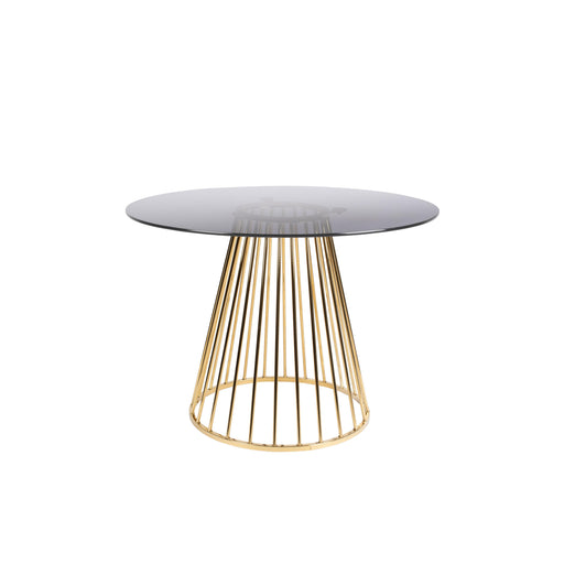 Eettafel Floris Glass Goud 104x104 cm-Eettafels-Creating Home