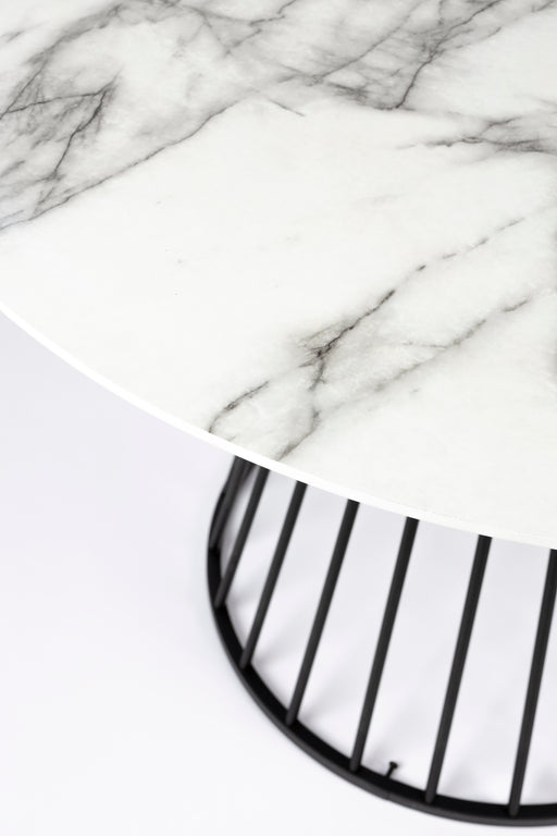 Eettafel Floris Marble Paper Zwart Ø110x75 cm-Eettafels-Creating Home